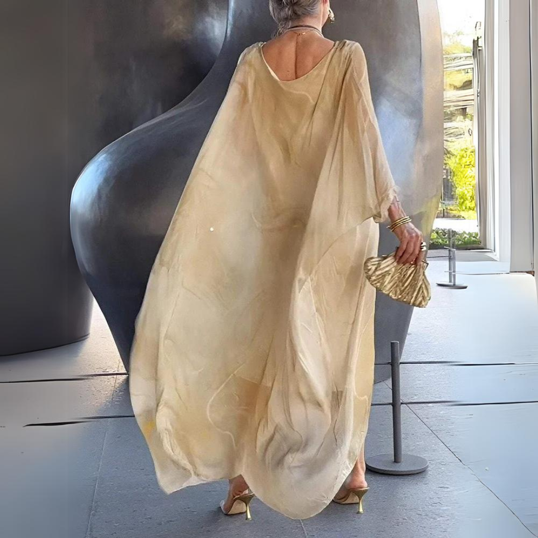 Valenzora | Kaftan Dress Flowing Lightweight Fabric Elegant Loose Fit Wide Sleeves