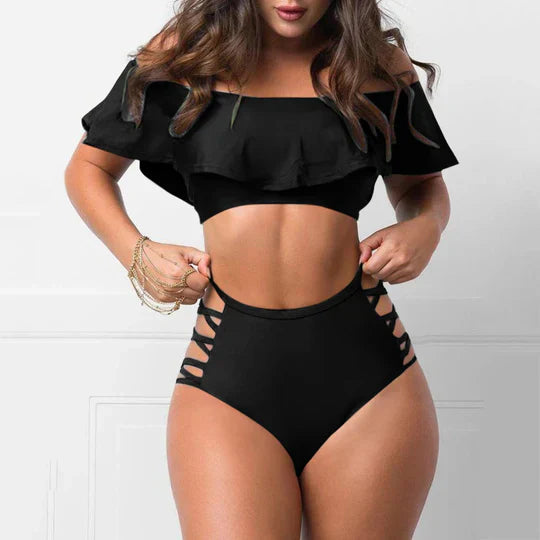 Valenzora | Off-the-shoulder bikini set with ruffles