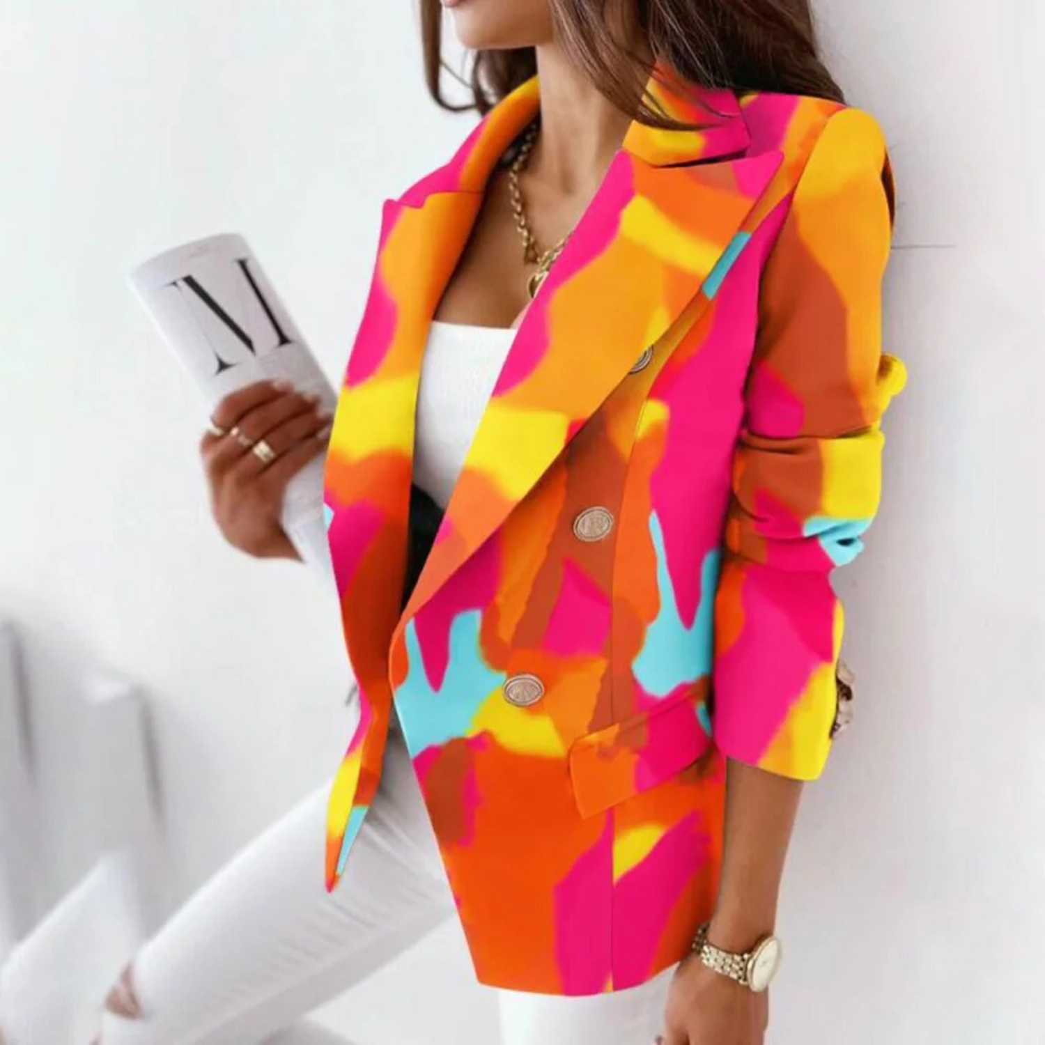 Valenzora – Women's blazer with reversible collar