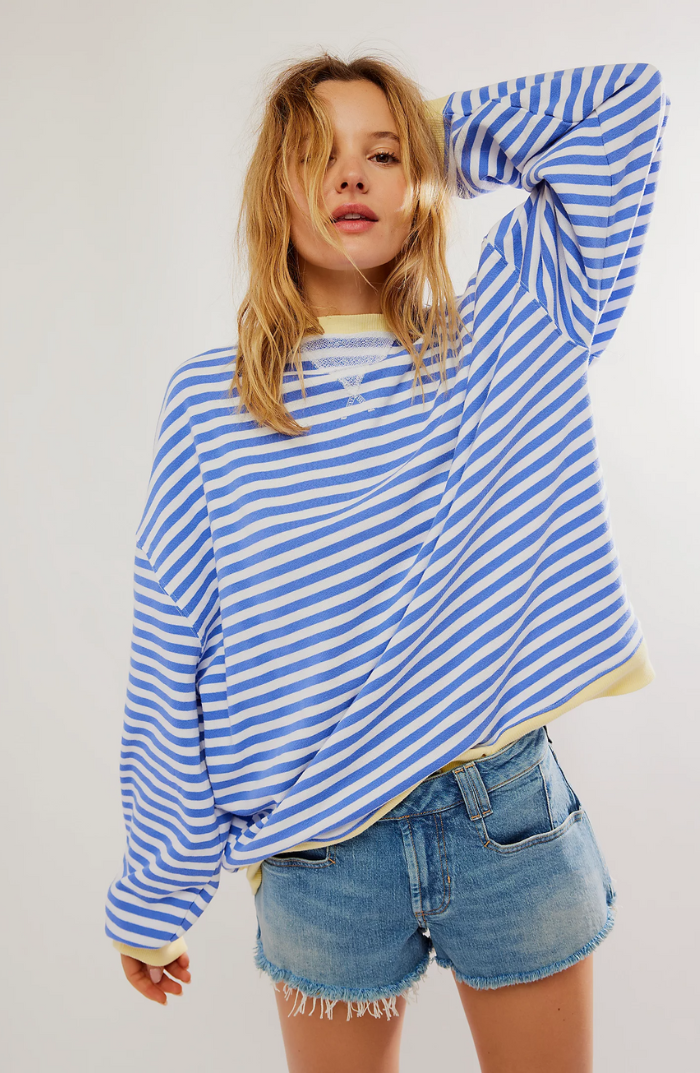Valenzora | Casual Striped Sweatshirt with Contrasting Accents for Women