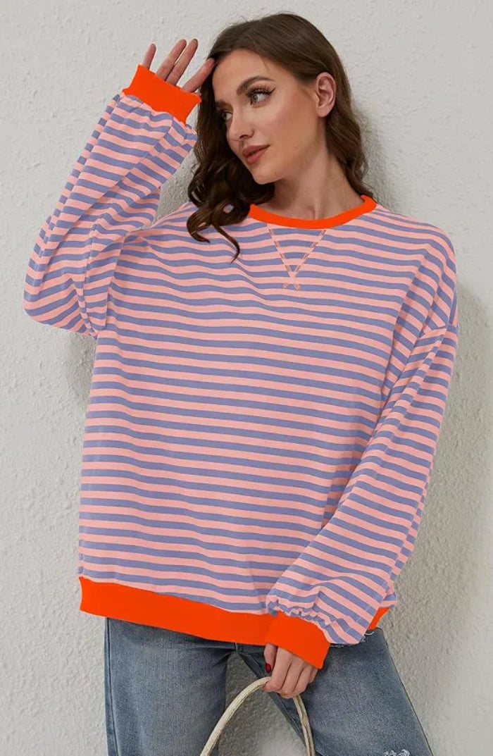 Valenzora | Bequemer gestreifter Pullover