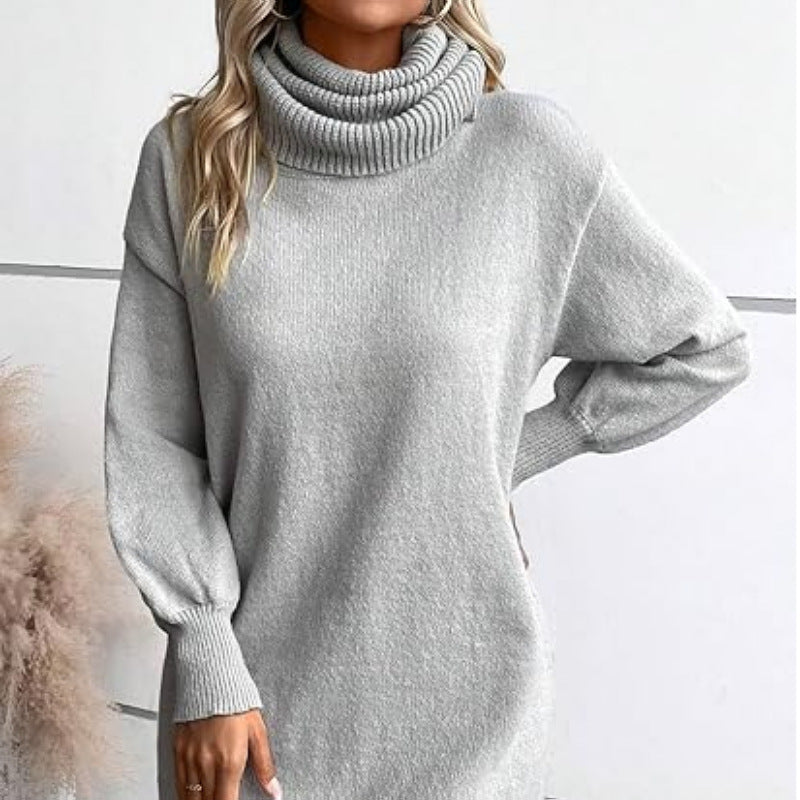 Cool roll-neck loose knit sweaters