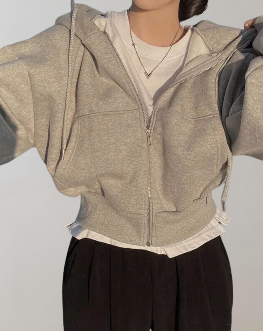 Valenzora - Women's Solid Hooded Sweatshirt