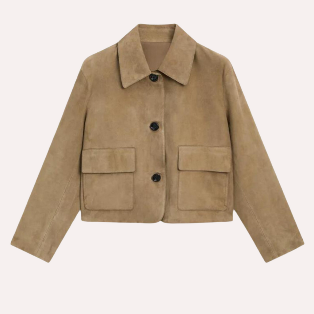 Valenzora | Beige leather jacket