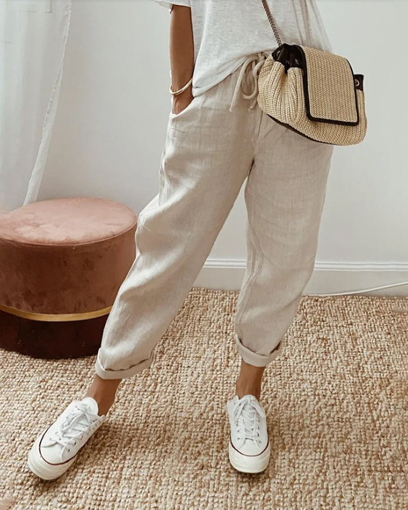 Valenzora | Trousers made of cotton and linen