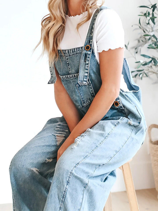 Valenzora | Damen-Denim-Overall Locker & Stylisch
