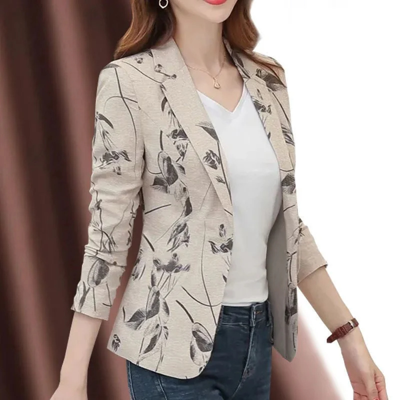 Valenzora | Women's Floral Pattern Blazer Perfect for Spring and Summer