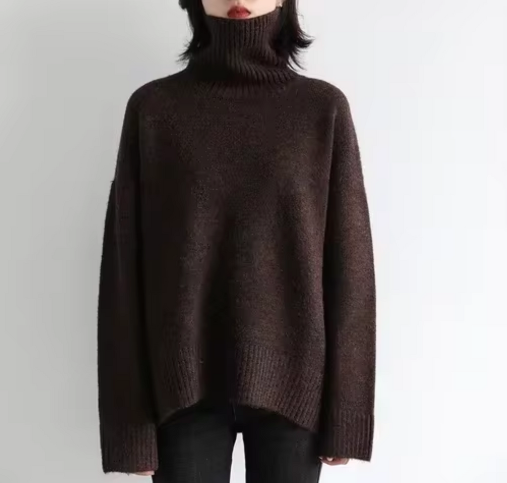 Loose turtleneck sweater