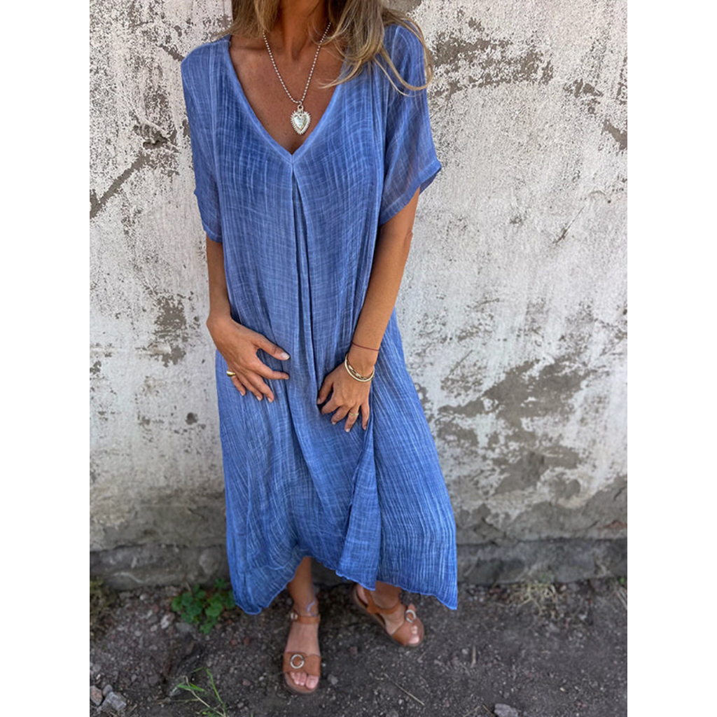 Linen Airy Loose Boho Summer Dress for Women