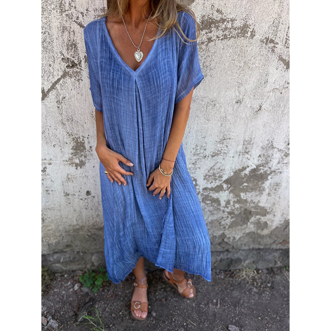Linen Airy Loose Boho Summer Dress for Women