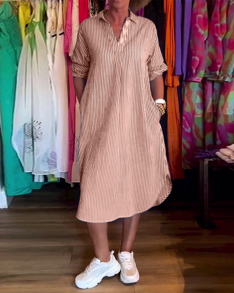 Valenzora | Striped shirt dress in a relaxed fit