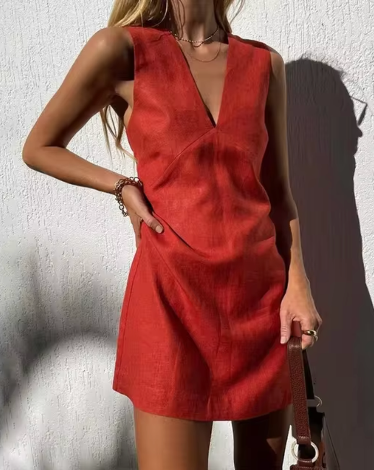 Valenzora | Sleeveless Linen Mini Dress
