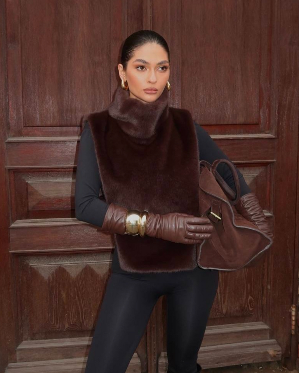 Valenzora | Fur roll-neck vest - Women's - Soft and elegant with a luxurious look