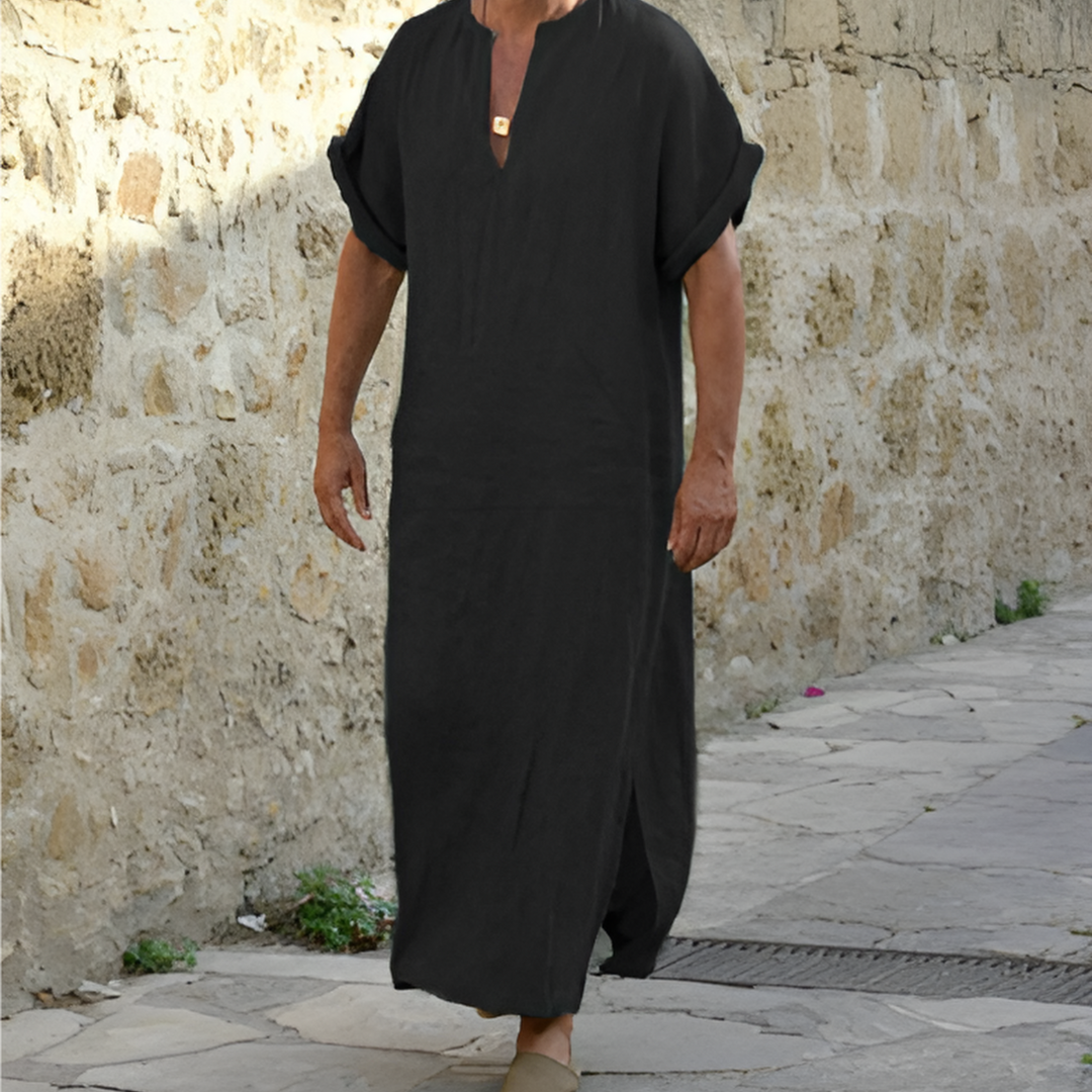 Valenzora | Long Shirt Dress with Slit: Comfortable, Versatile & Lightweight Fashion