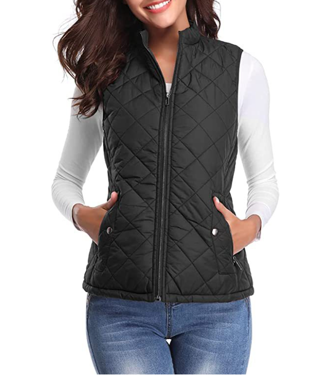 Valenzora | Quilted zip-up vest with pockets for women