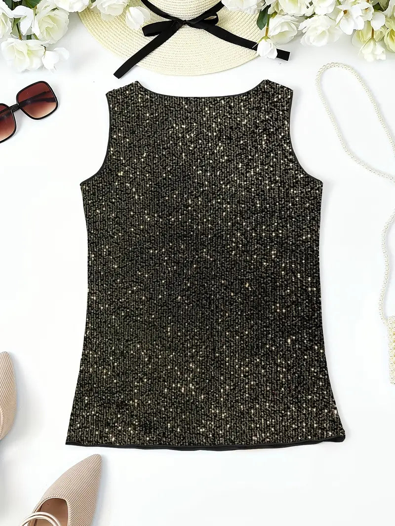 Valenzora | Elegant sleeveless top with sequins