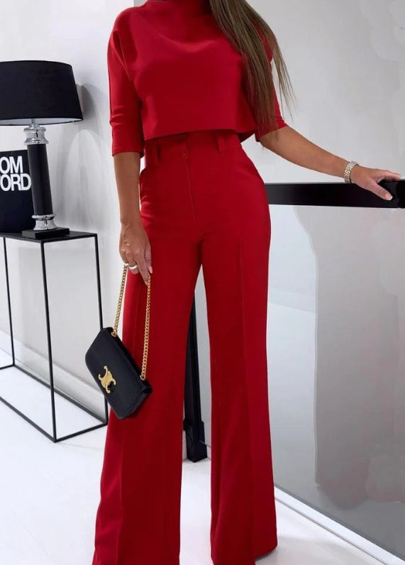 Valenzora fitted wide-leg fashion tops