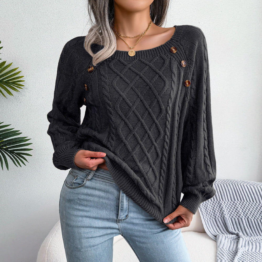 Modia™ - Fashionable square-neck sweater
