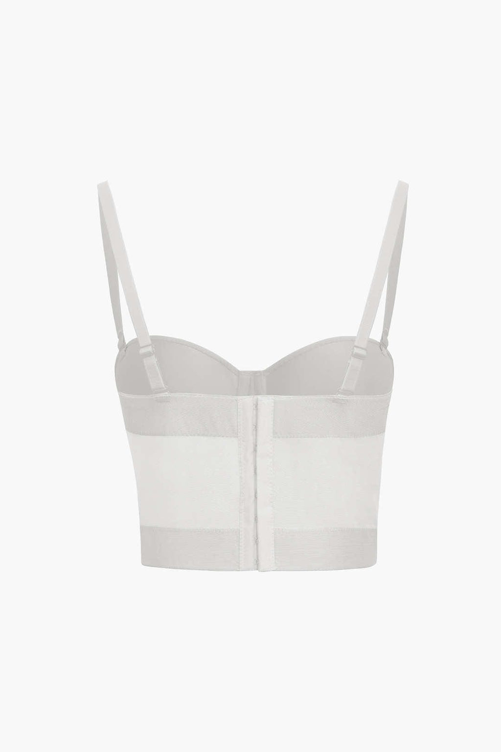 Valenzora | Figure-hugging bustier top with underwire cups and transparent mesh structure