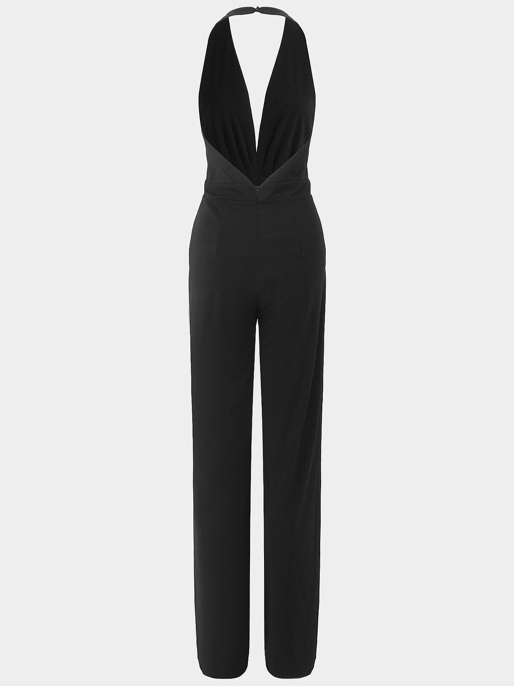 Valenzora | Deep V-neck Sleeveless Wide Leg Jumpsuit