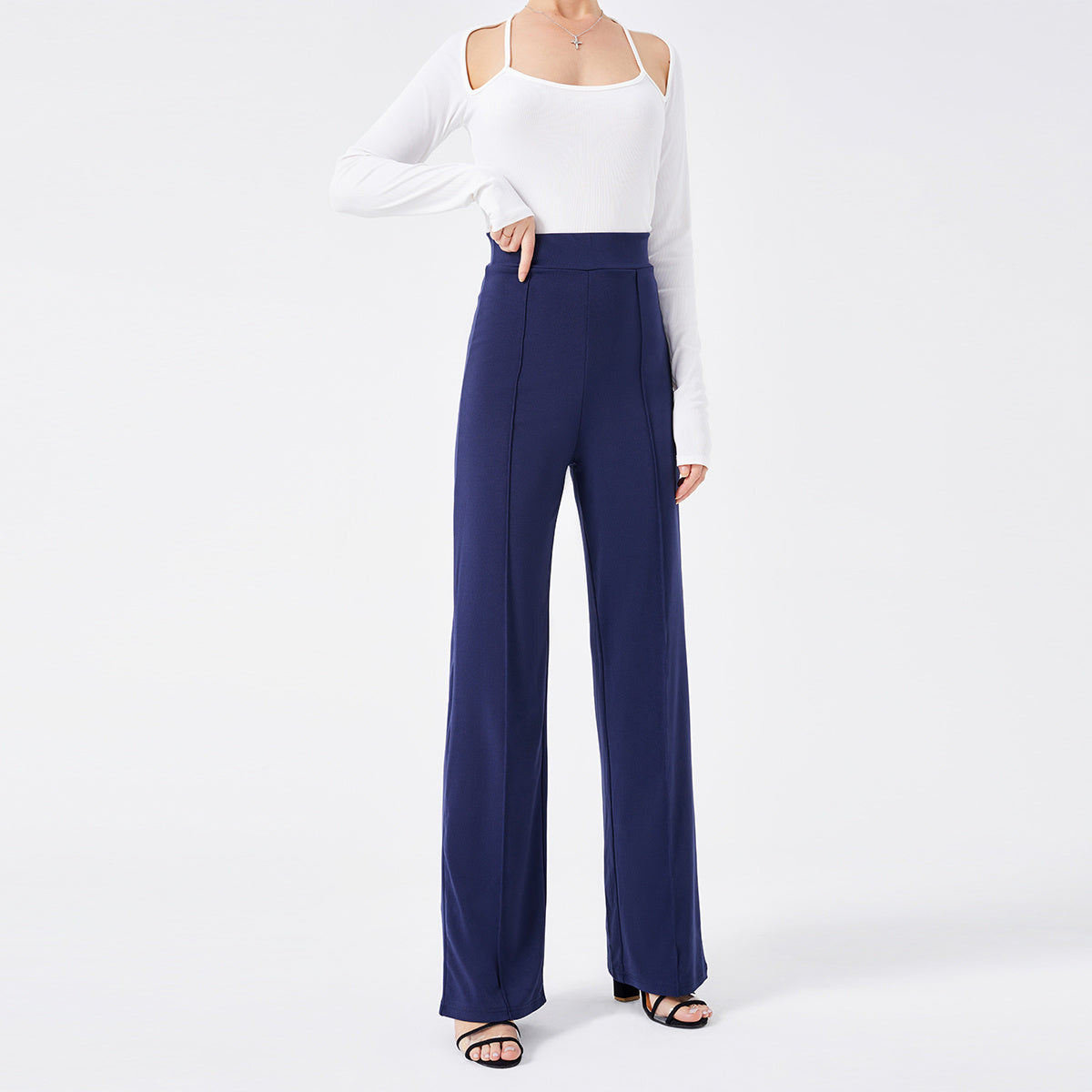 Valenzora High-waisted bell-bottom trousers