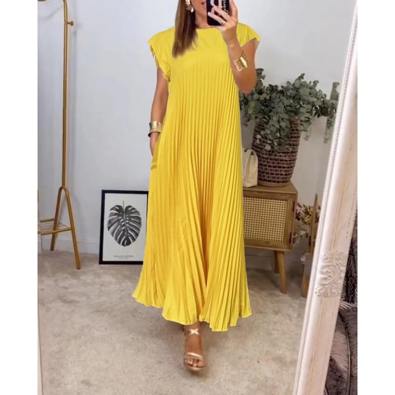 Valenzora | Ärmelloses elegantes Plisseekleid