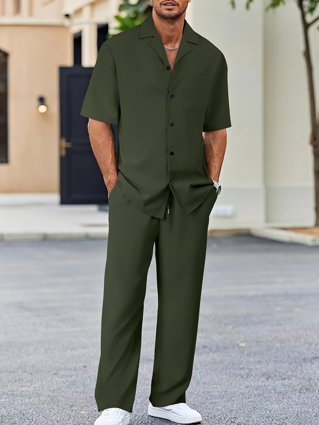 Valenzora | Summer outfit set in a single color