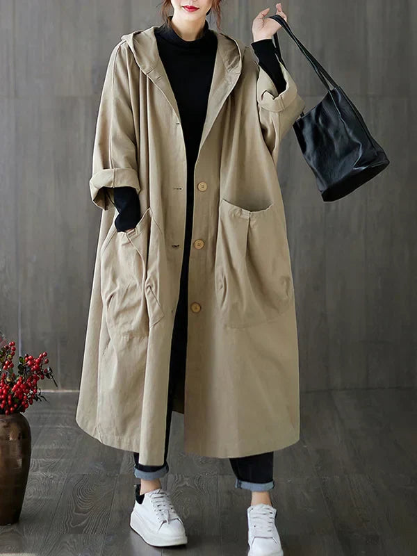 Valenzora | Langer wasserdichter Trenchcoat