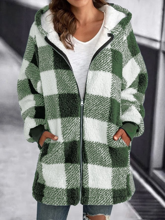 Valenzora | Karierte Kapuzenjacke für Damen