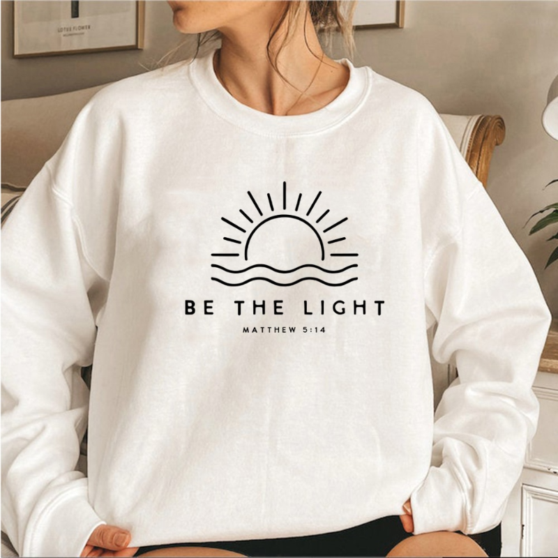 Valenzora | Stylish sweater "BE THE LIGHT"