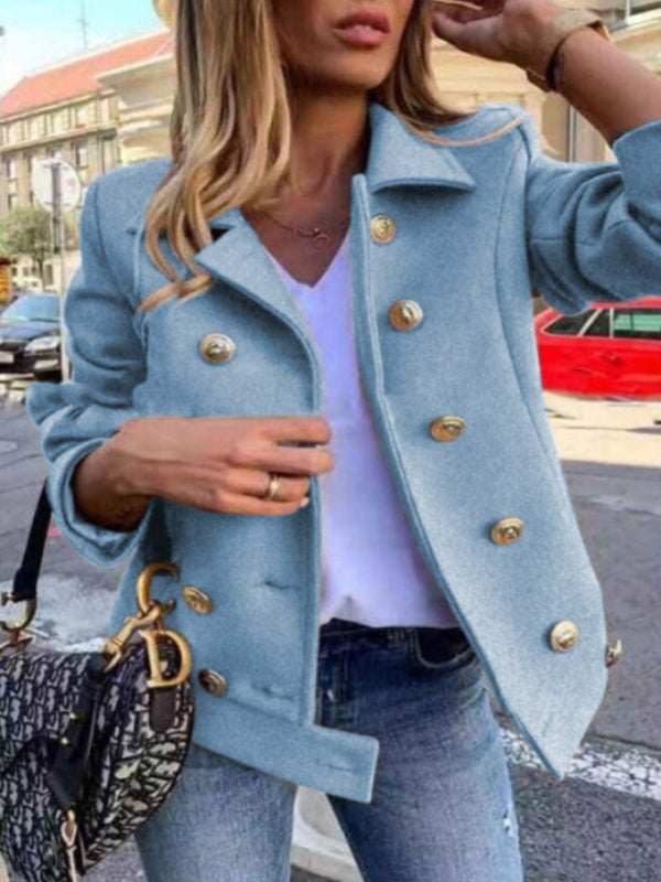 Valenzora - Short designer jacket with gold buttons