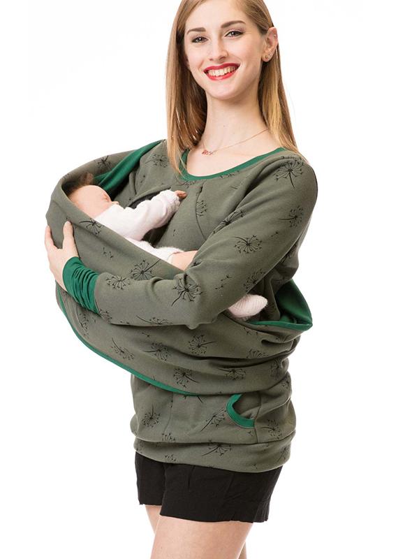 Valenzora | Maternity chaps, nurse sweatshirts, floral print, pockets, zipper, nursing wear
