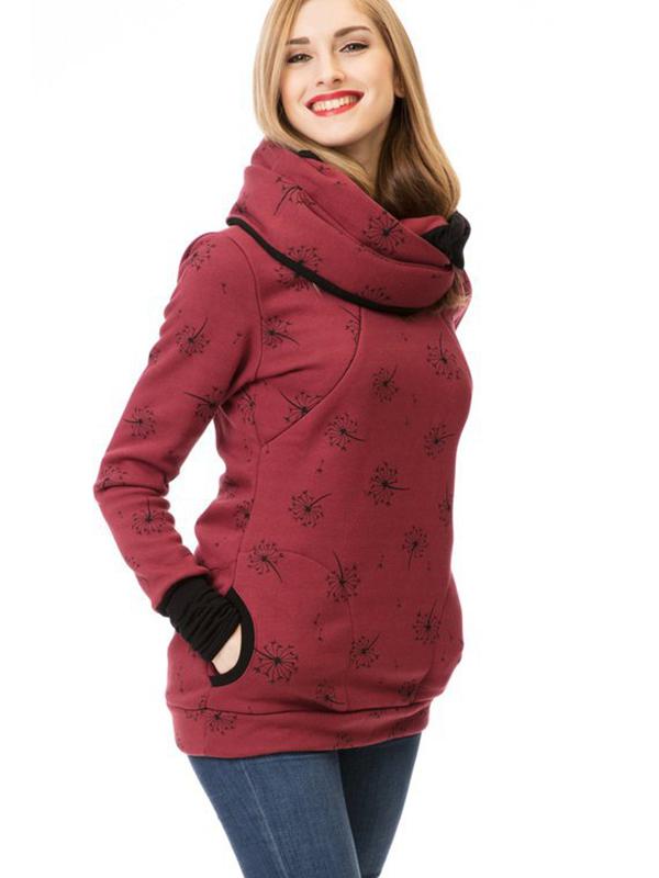 Valenzora | Maternity chaps, nurse sweatshirts, floral print, pockets, zipper, nursing wear