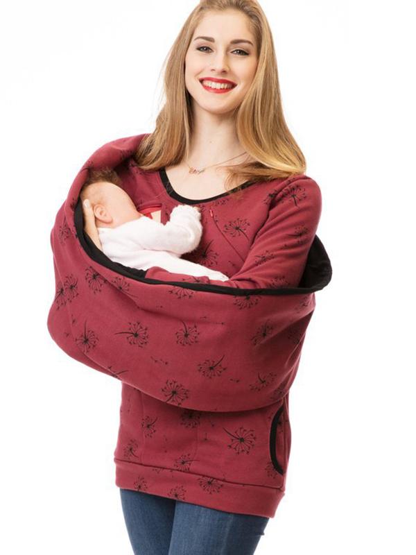 Valenzora | Maternity chaps, nurse sweatshirts, floral print, pockets, zipper, nursing wear