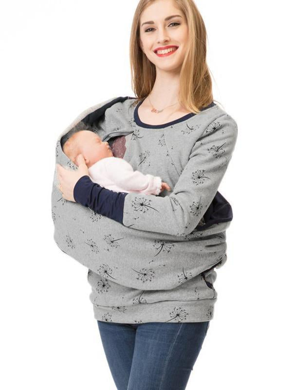 Valenzora | Maternity chaps, nurse sweatshirts, floral print, pockets, zipper, nursing wear