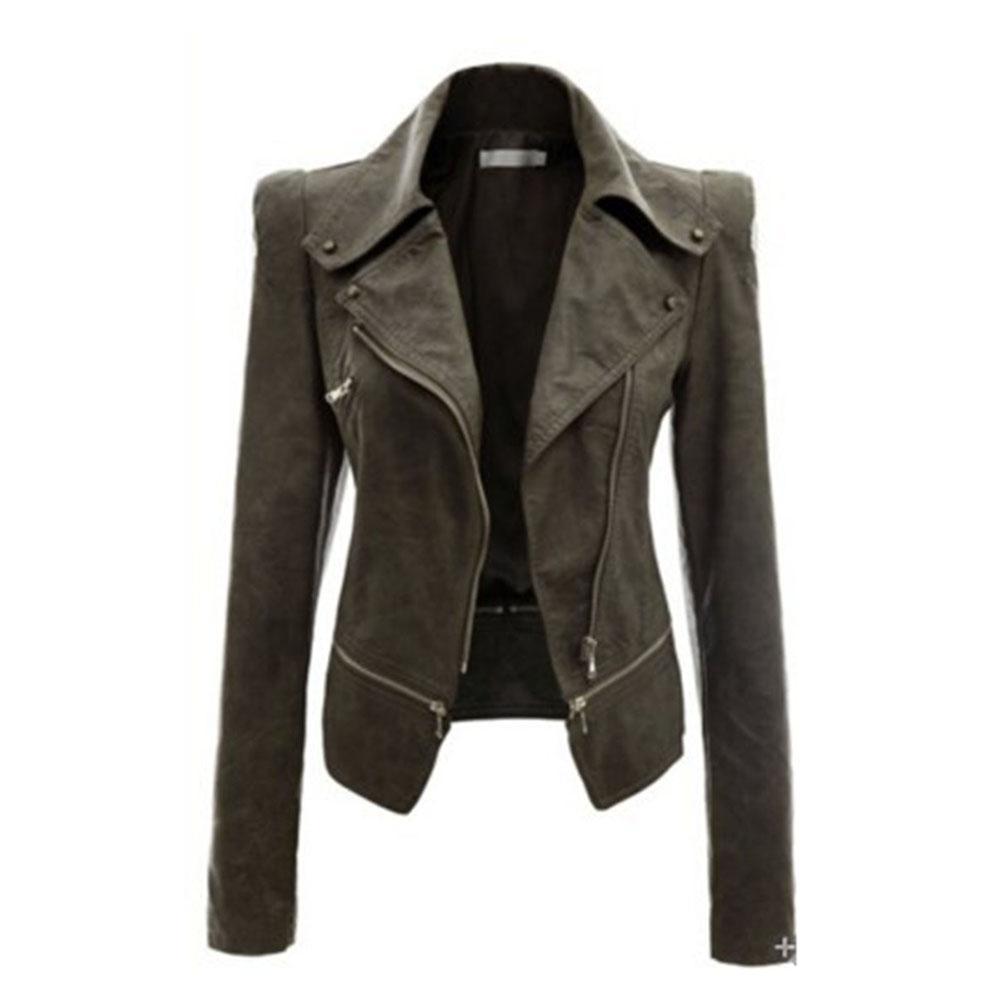 Valenzora - Women's asymmetrical zip-up motorcycle jacket with a tailored cut