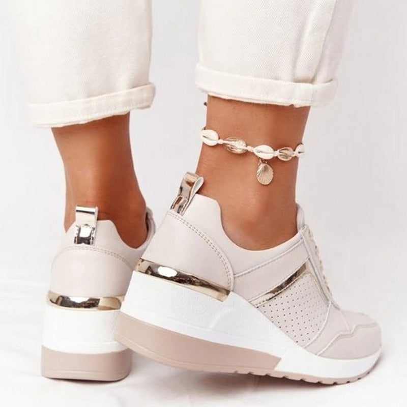 Valenzora | Women's Platform Sneakers - Lightweight Casual Shoes