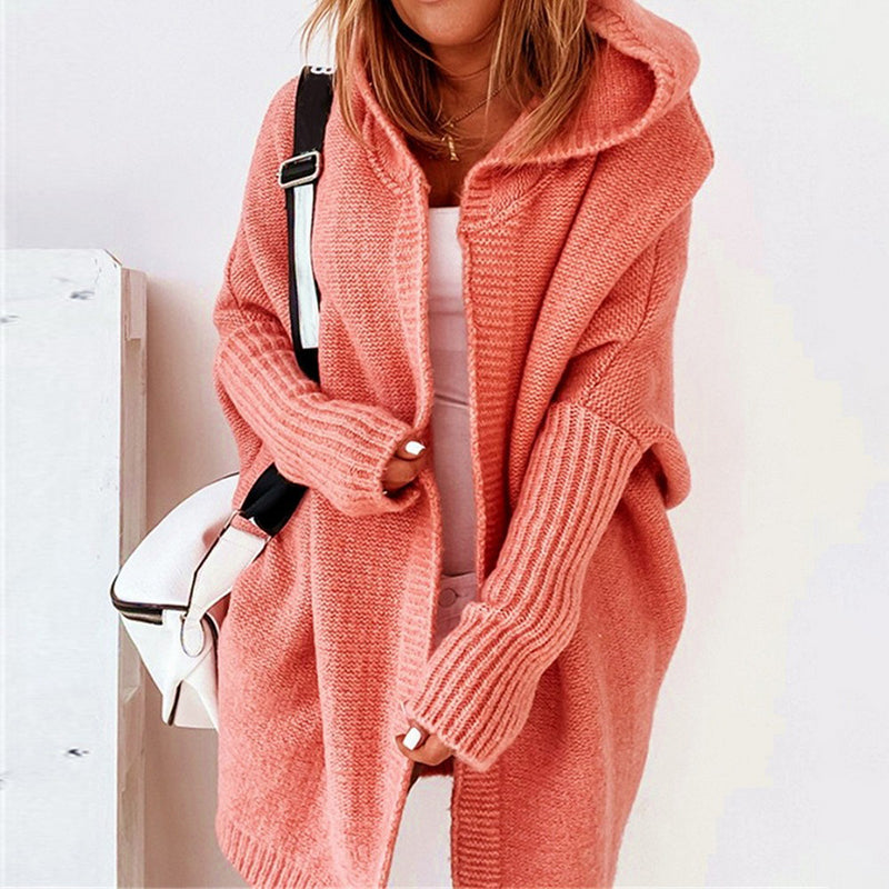 Valenzora | Long-sleeved open cardigan with hood