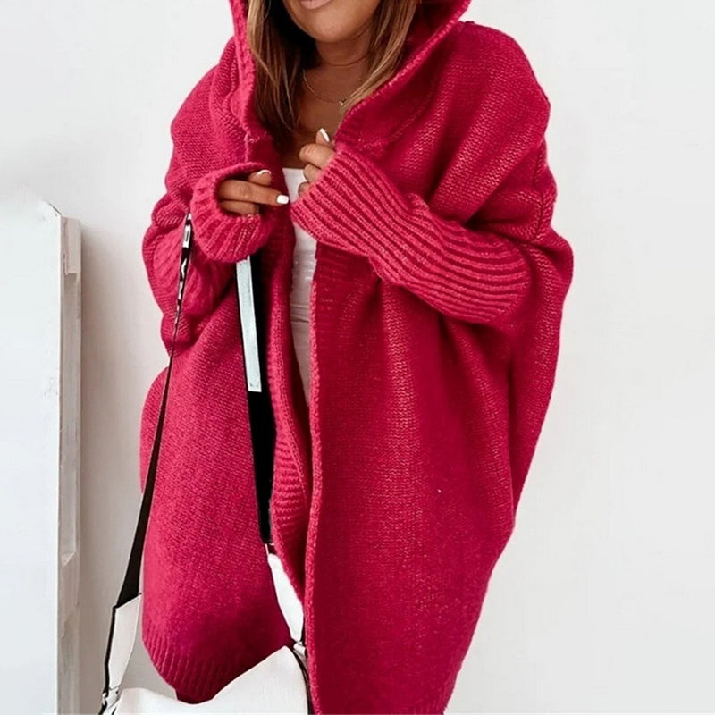 Valenzora | Long-sleeved open cardigan with hood