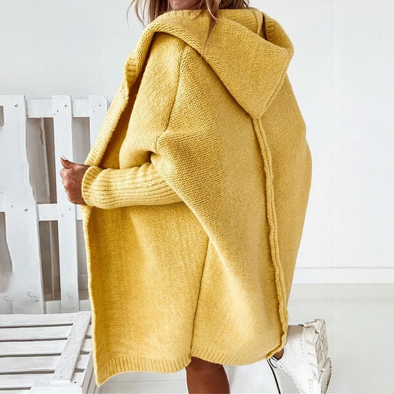Valenzora | Long-sleeved open cardigan with hood