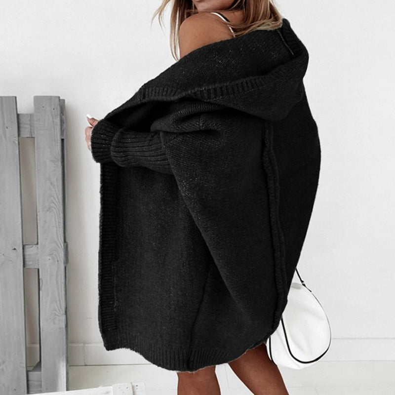 Valenzora | Long-sleeved open cardigan with hood