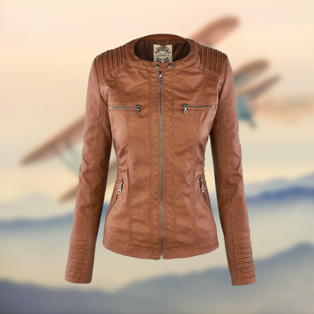 Valenzora | Elegant leather jacket