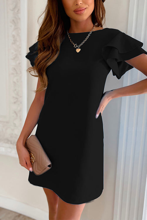Valenzora | Rosiedress Solid Heap Sleeve Cozy Mini Dress