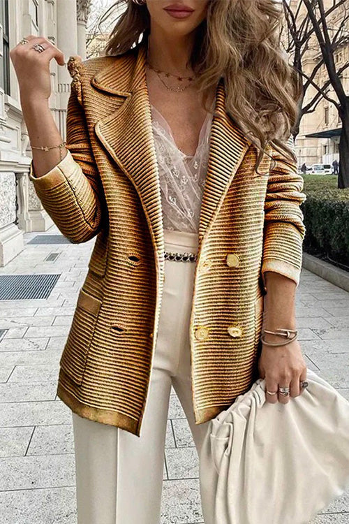Valenzora | Rosiedress Mode Revers-Knopfstrickjacken mit Taschen