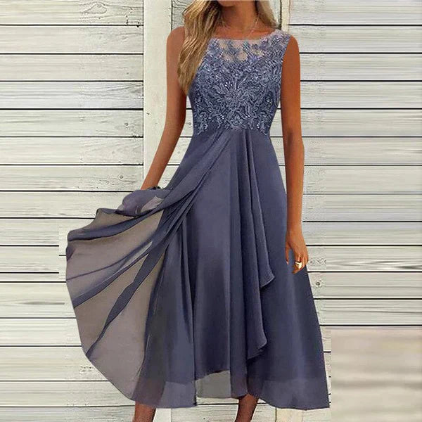 Valenzora | Chiffon Midi Dress for Women - Airy & Graceful