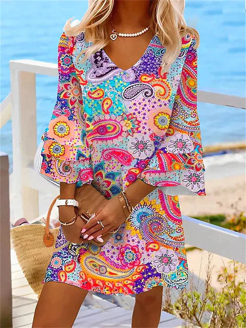 Valenzora | Brightly printed dress