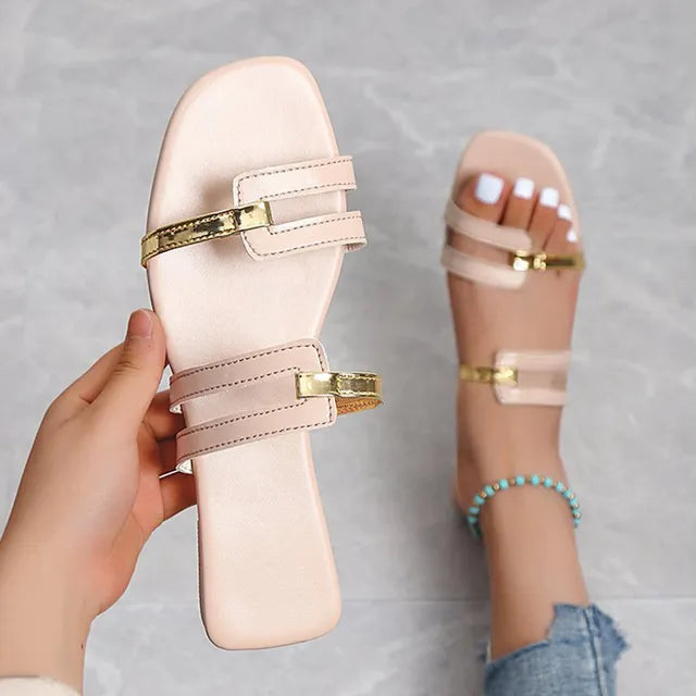 Valenzora - Stylish flat sandals with a trendy design | Women's multi-strap sandals