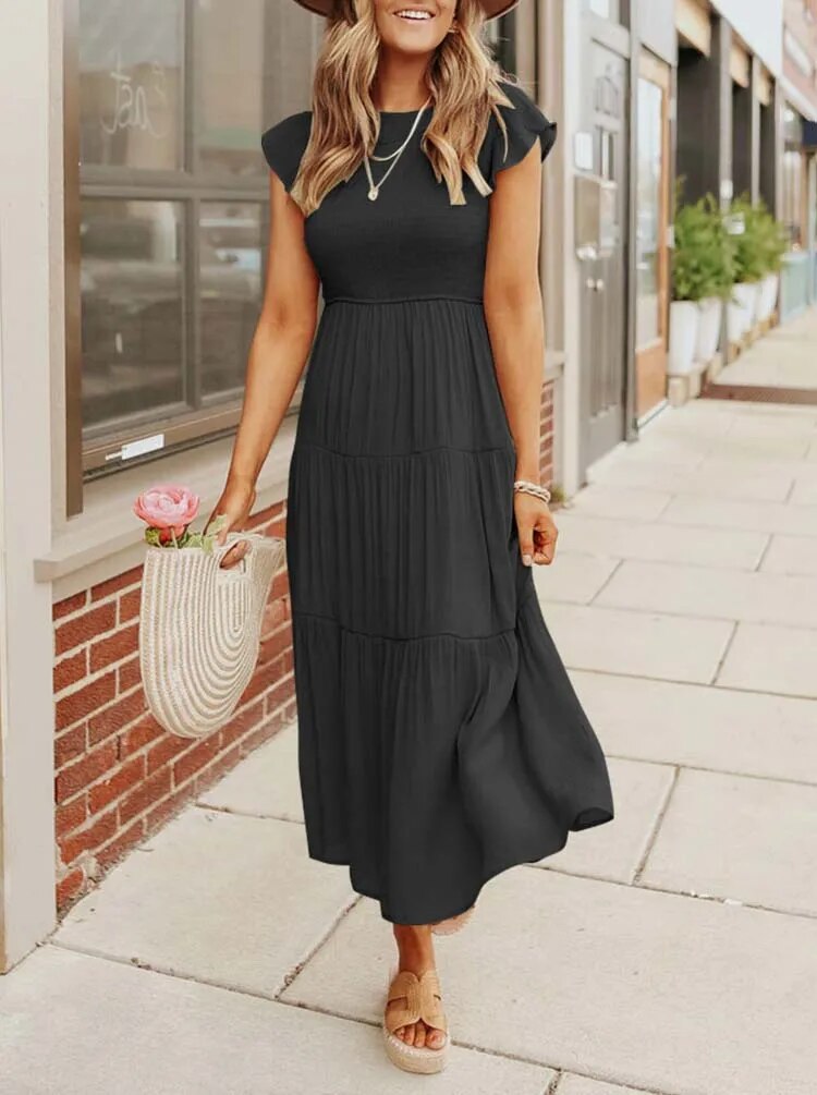 Valenzora | Sommerkleid mit Rüschendetails und Taschen