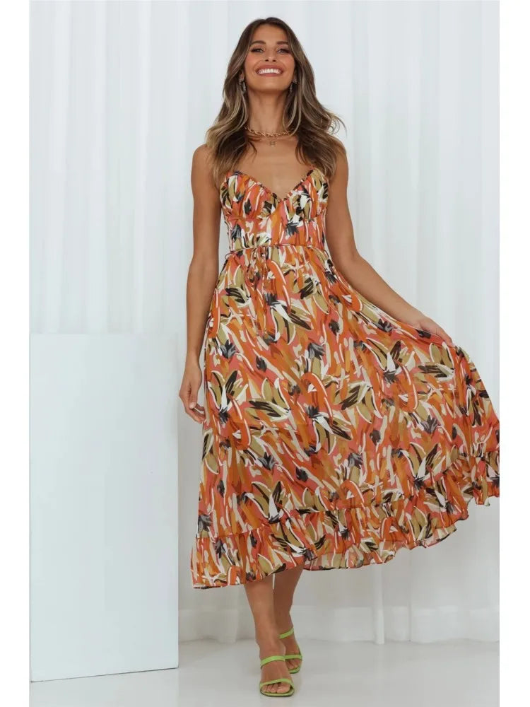 Buntes Midikleid