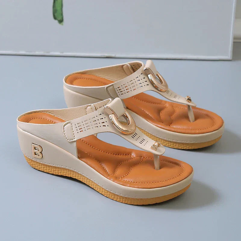 Valenzora- Women's Roman sandals with wedge heel and platform